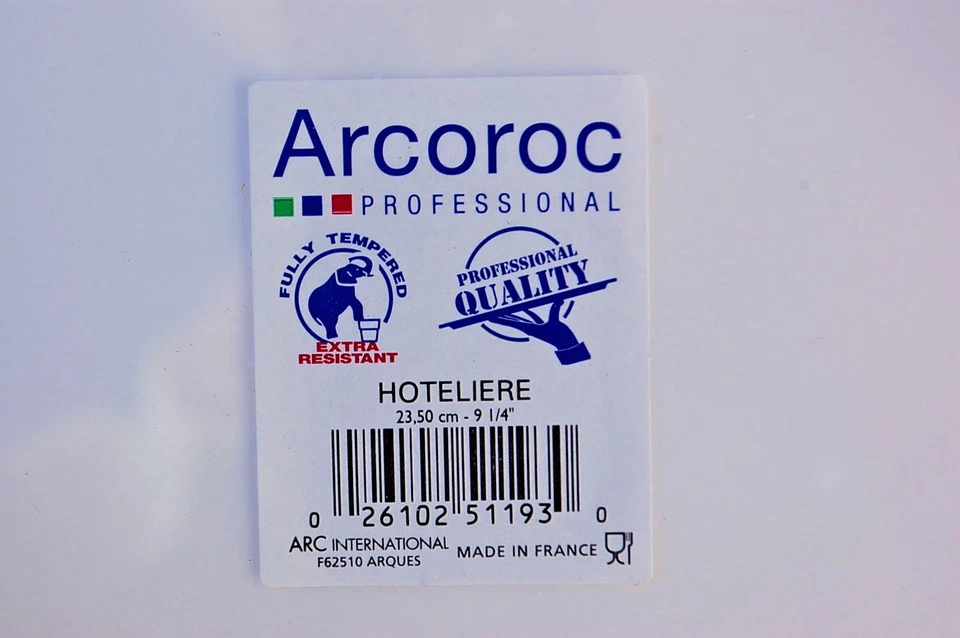 Arcoroc Hoteliere 57975 9 1/4" Placas Borde Estrecho Nuevo Lote de 6 C1041 Foto 4 de 4