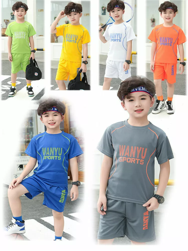 Summer Kids Baby Boys Clothes Child Boy Sports Outfits Clothes Tops +Pants  Sets