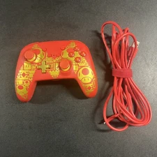 Power A Nintendo Switch Enhanced Wired Controller - Super Mario Red/Gold Style