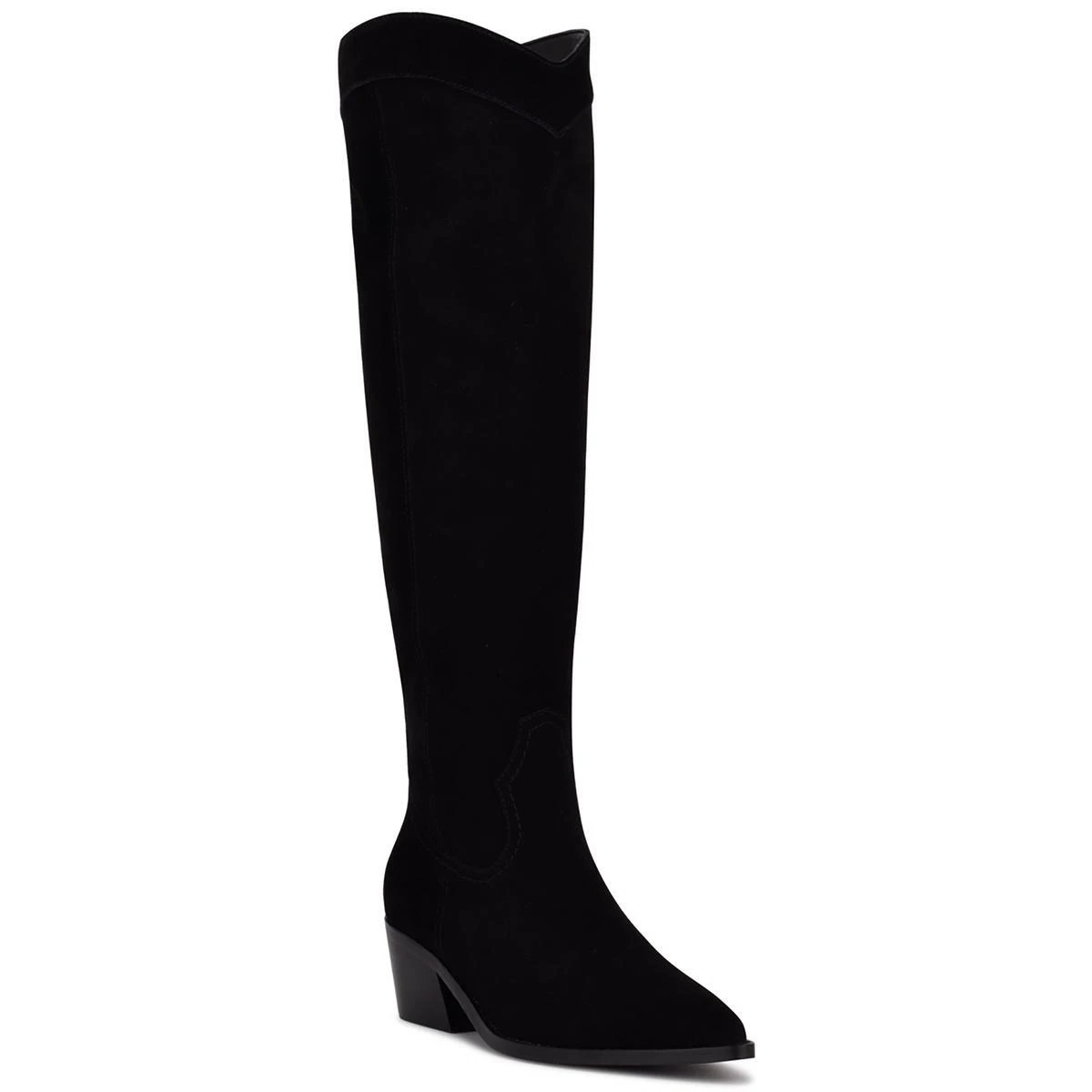 Nine West Womens Orece Suede Tall Western Knee High Boots Shoes BHFO 4704
