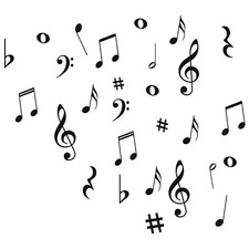Music Wall Stickers Murals Musical Note Wall Decals PVC Material Decals for C...