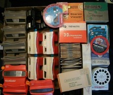 Vintage Sawyer's VIEW-MASTER viewers reels etc. HUGE LOT w/BONUS RIN TIN VIEWER 