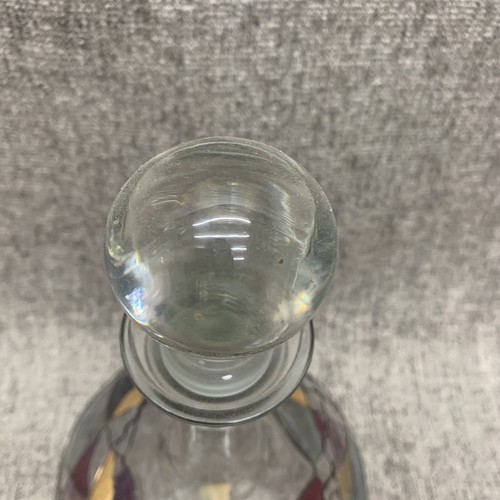 K&K Styling Mosaic Glass Decanter Elegant Handcrafted Glassware - Picture 5 of 7