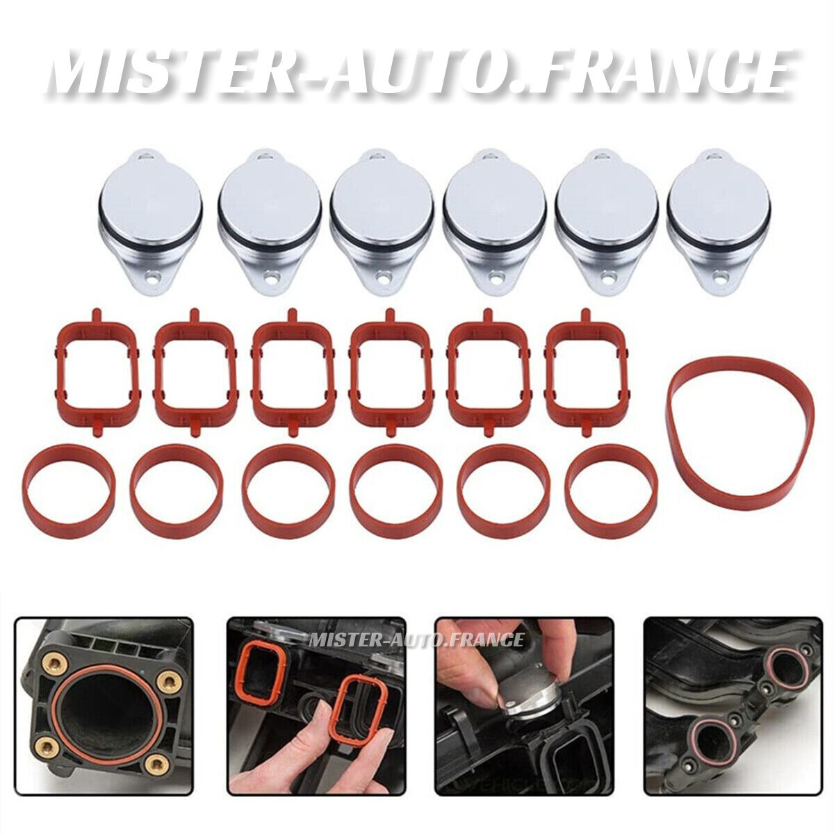 Lot De 6 Clapets D'admission / Bouchons De Surpression 33mm - Compatible BMW E46, E39, E60, E61, E53, E83