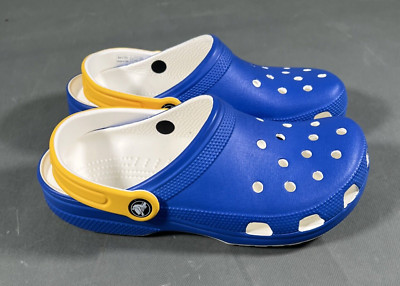 Crocs Classic Clog Blue/Yellow/White Men s Size 10 - Women s 12 B71
