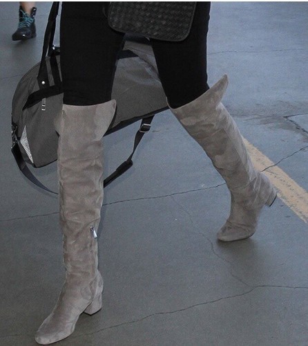 Knee Grey Suede Boots size 