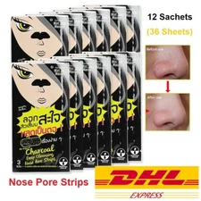 12 x Nose Pore Strips Blackhead Removal Peel Off Charcoal Deep Cleansing