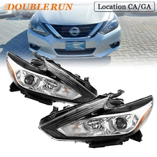Halogen Headlight Headlamp Chrome Fit For 2016 2017 2018 Nissan Altima LH & RH