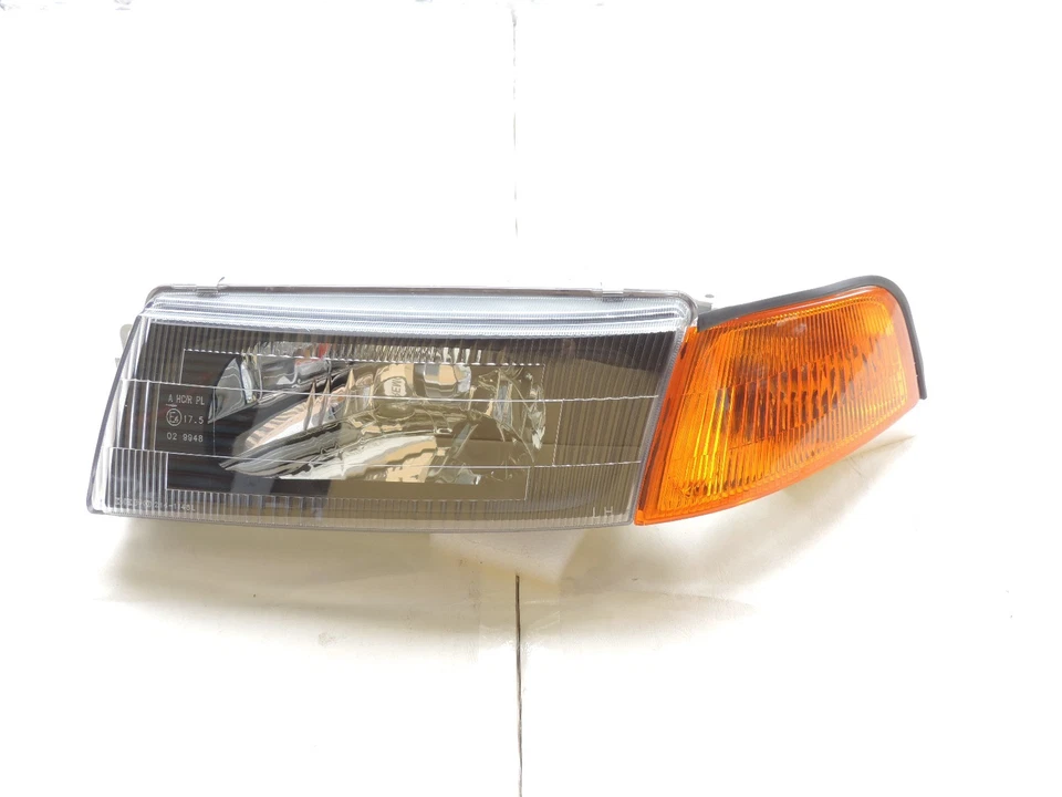 1998-2001 Mitsubishi Lancer Evo 5 6 Chrome/Black Headlight + Amber Corner light - Image 2 of 4