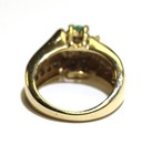14k yellow gold .66ct SI3 I1 H diamond natural emerald gemstone ring 7.3g 6 — photo 4