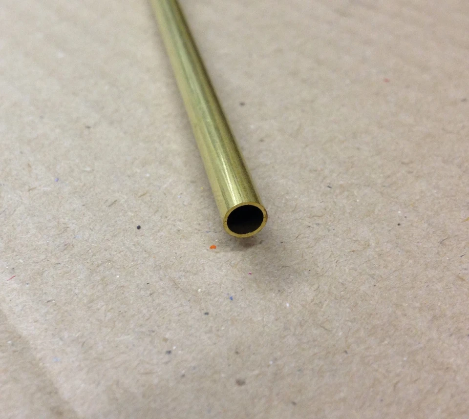 ALBION ALLOYS Brass Tube 2mm, 3mm, 4mm, 5mm, 6mm, 7mm, 8mm, 9mm 300mm long 0.45mm wall K + S