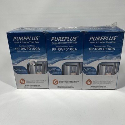 PUREPLUS Replacement Refrigerator Water Filter PP-RWF0100A LOT OF 3 FILTERS