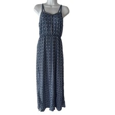 Anthropologie Skies Are Blue Size XS Maxi Printed Dress Coastal Cowgirl Boho