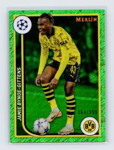 2023-24 Topps Merlin UEFA Jamie Bynoe-Gittens #25 Dortmund Neon Green /399