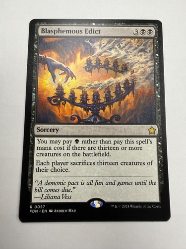 MTG Blasphemous Edict #57 Foundations FDN Rare Non-Foil Near Mint English