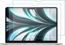 2 Pack Transparent Glass Screen Protectors for MacBook Air 13" 13.6" Models
