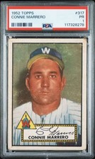 1952 Topps #317 Connie Marrero PSA 1 Washington Senators  (8278)