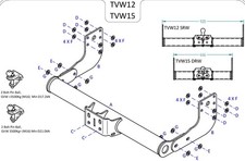Towtrust Fixed Flange Neck Towbar For Volkswagen Crafter Van + 13 Pin Wiring Kit