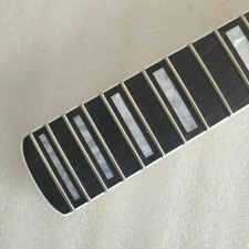 DIY Reverse big head Gloss Maple Guitar Neck 21 Frets Rosewood block Inlay