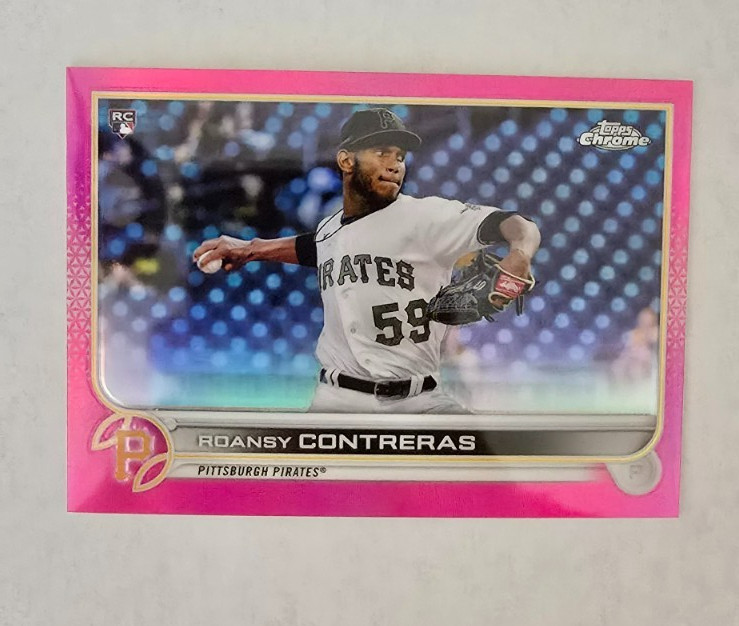 (ITEM C821) ROANSY CONTRERAS - 2022 TOPPS CHROME PINK REFRACTOR #53 (RC)