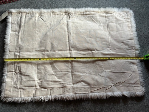 TAPIS/SUSPENSION MURALE OURS POLAIRE EN FOURRURE D'ALPAGA PURE DU PÉROU 46" x 32" FAIT MAIN - Photo 4/8