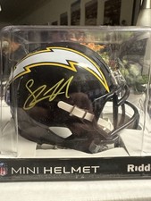 Shawne Merriman Signed Los Angeles Chargers Riddell Speed Mini Helmet Beckett