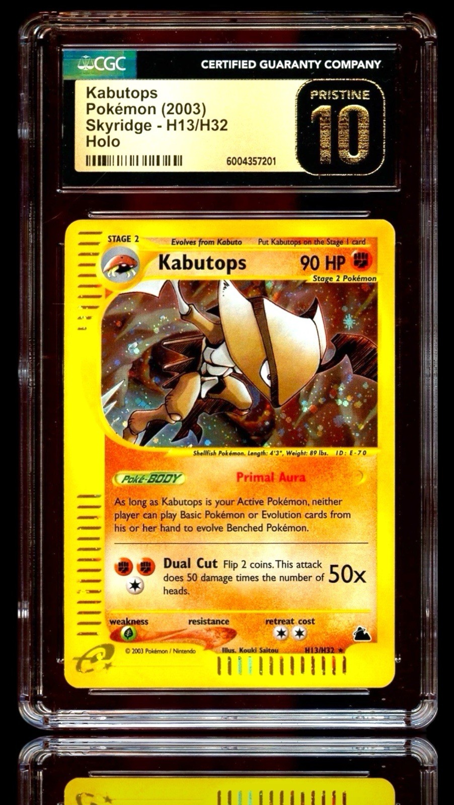 💎Kabutops H13 Skyridge Holo GRADE 10 PRISTINE GOLD LABEL TOP POP! SHOOT OFFER💨