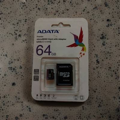 ADATA Premier microSDXC Card with Adapter UHS-I Class 10 (AUSDX64GUICL10-RA1)