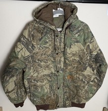 Vintage Duxbak Camo Hooded Jacket USA Made Medium 38-40 Hunting Coat