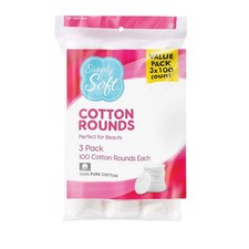 Premium Cotton Rounds 300 Count By Simply Soft