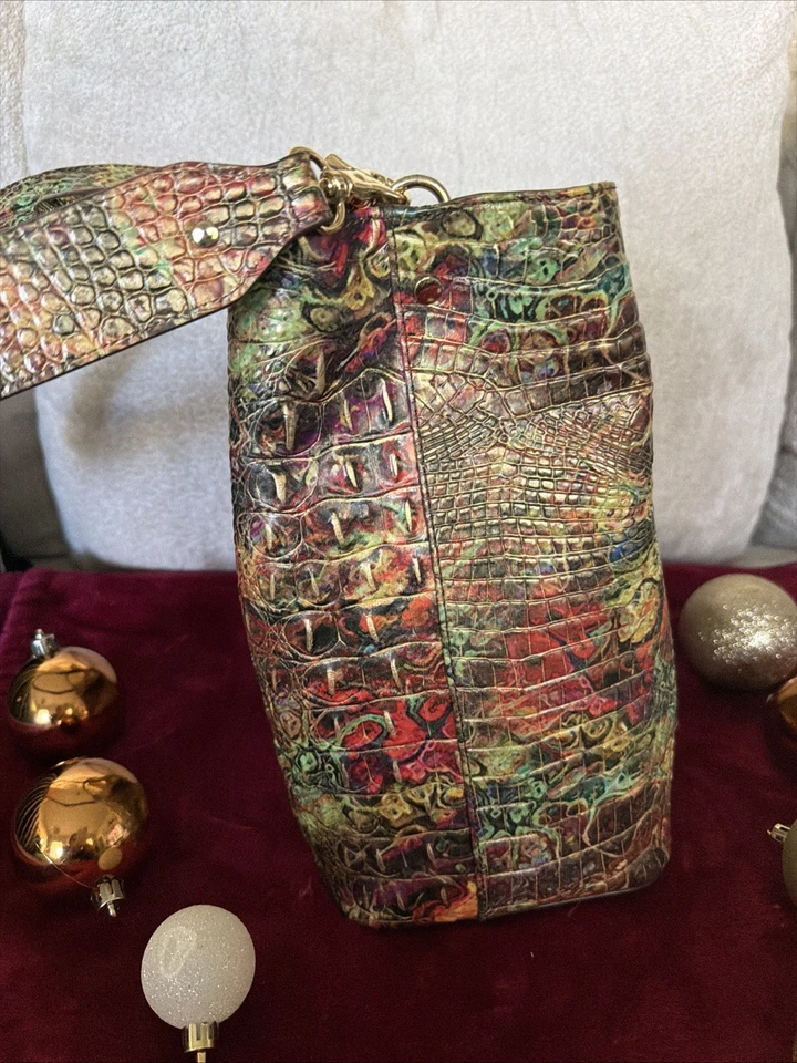 Bolso Cubo Brahmin Cuero Mediano Ammolite Amelia Nuevo Sin Etiqueta Adjunta Foto 2 de 4