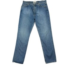 GAP Blue Jeans Boy Fit Denim 36 X 33.5 Button Fly Y2K Vintage Straight Leg