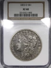 1893-O Morgan Dollar NGC XF40 Circulated Key Date $1