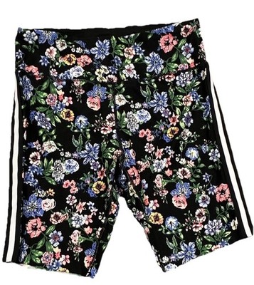 Calvin Klein Women s Performance High-Waist Black Floral Bike Shorts Large