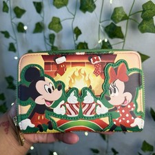 Loungefly Disney Mickey and Minnie Christmas Wallet - Green, Red, Yellow
