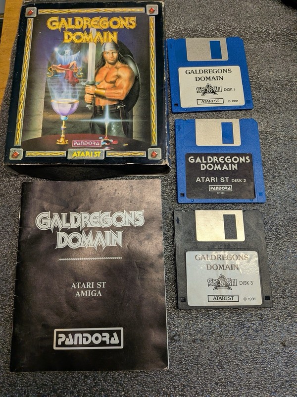 Galdregons Domain Atari ST Complete 3 Disk Game Pandora Tested Loads Manual