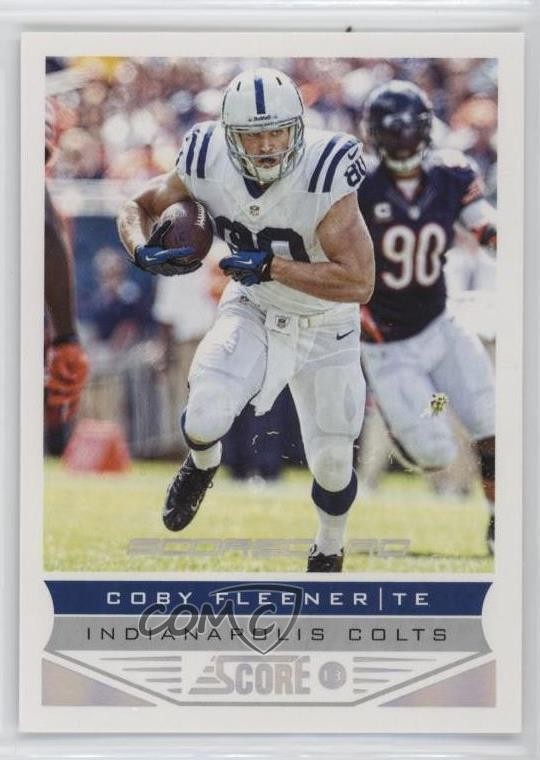 2013 Score Scorecard Coby Fleener #93 j4h