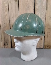 Vintage Aluminum Hard Hat Helmet Painted With Suspension 