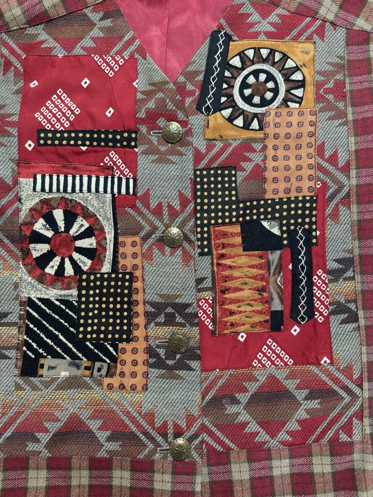 Canvasbacks Jacket Wool Blend Flannel Patchwork B… - image 6