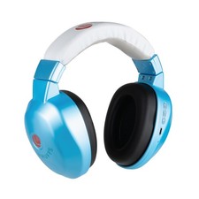 HearMuffs Wireless Metallic Blue Over-Ear Bluetooth Hearing Protection for Kids