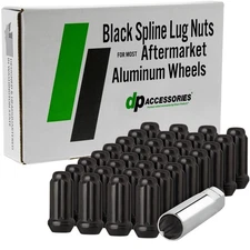 Black Lug Nuts for 1999-2015 Ford E-350 Super Duty with Aftermarket Wheels