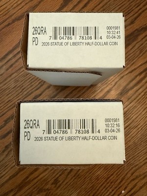 2026 Enduring Liberty Half Dollar P&D  Original Mint 2 Roll Set  IN HAND!
