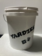 Yardzee Premium Outdoor 6 Cedar Wood Dice Yard Lawn Game Bucket  Burnt Dots