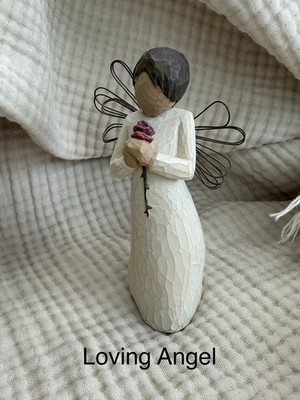 Willow Tree Loving Angel Figurine Carved Resin Matte Susan Lordi 5.5''