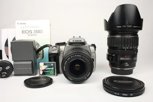 Canon EOS 350D 8.0MP Digital SLR Camera with 18-55mm Lens