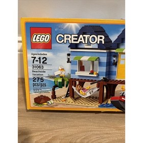 LEGO CREATOR 3 In 1: Beachside Vacation #31063 275 Pieces Brand New In Box