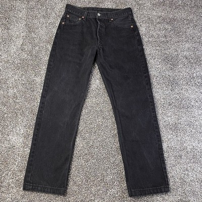 Vintage Levis 501 XX Jeans Mens Size 30x30 Black 90s Button Fly