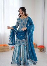 Unique Designer Faux Georgette Top Lehenga With Dupatta For Women  Girls