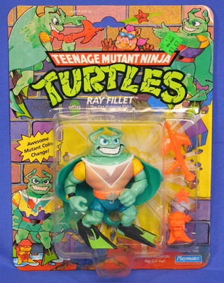 TEENAGE MUTANT NINJA TURTLES RAY FILLET 1990 COLOR CHANGE VINTAGE FIGURE