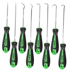 8PCS Pick and Hook Set, Precision Automotive Hook Set, Car Auto Oil Green